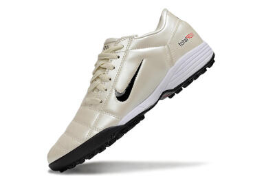 Unisex Nike Total 90 III TF Artificial Turf Low-Tops Football Shoes - Beige/Black/White