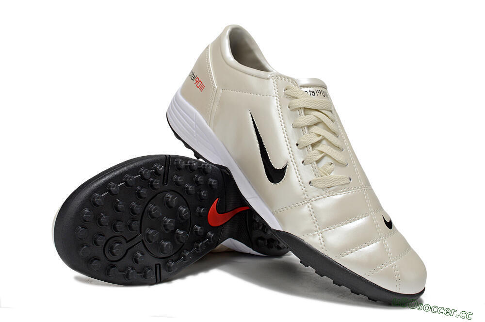 Unisex Nike Total 90 III TF Artificial Turf Low-Tops Football Shoes - Beige/Black/White 0