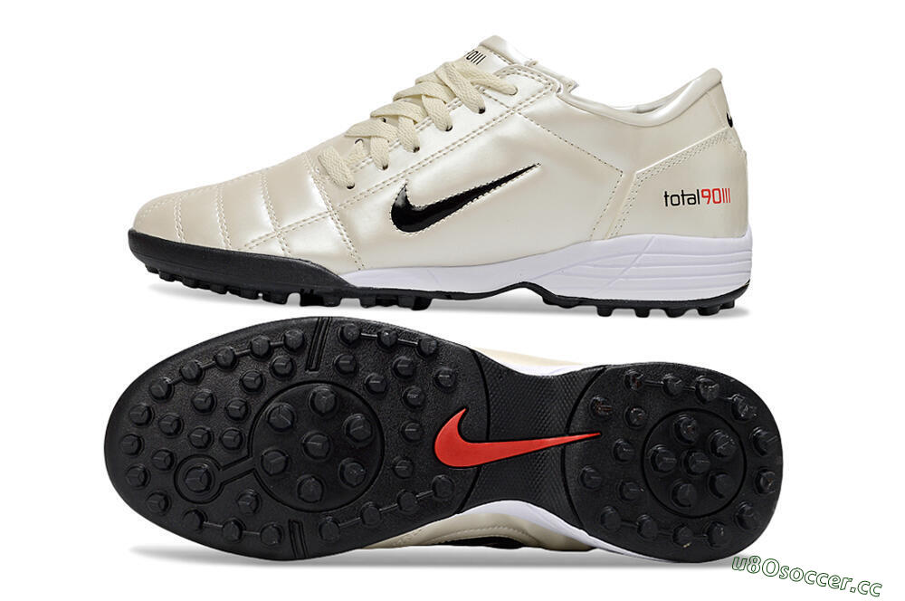 Unisex Nike Total 90 III TF Artificial Turf Low-Tops Football Shoes - Beige/Black/White 1