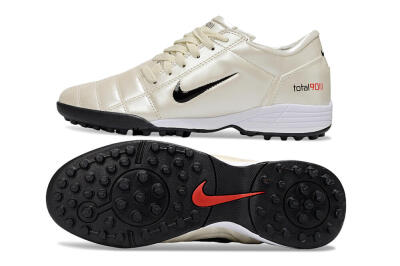 Unisex Nike Total 90 III TF Artificial Turf Low-Tops Football Shoes - Beige/Black/White