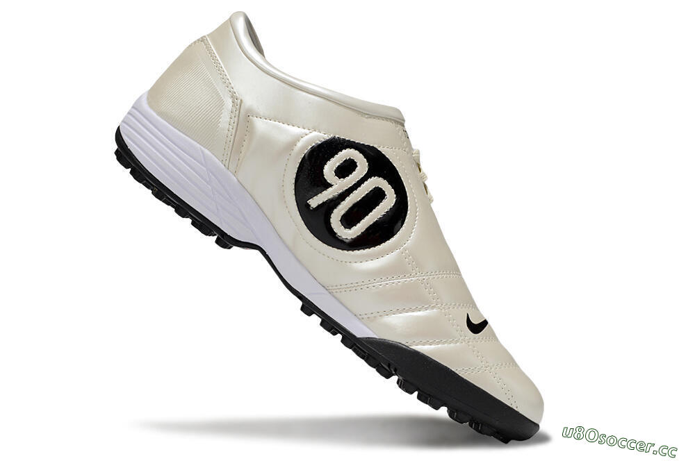 Unisex Nike Total 90 III TF Artificial Turf Low-Tops Football Shoes - Beige/Black/White 4