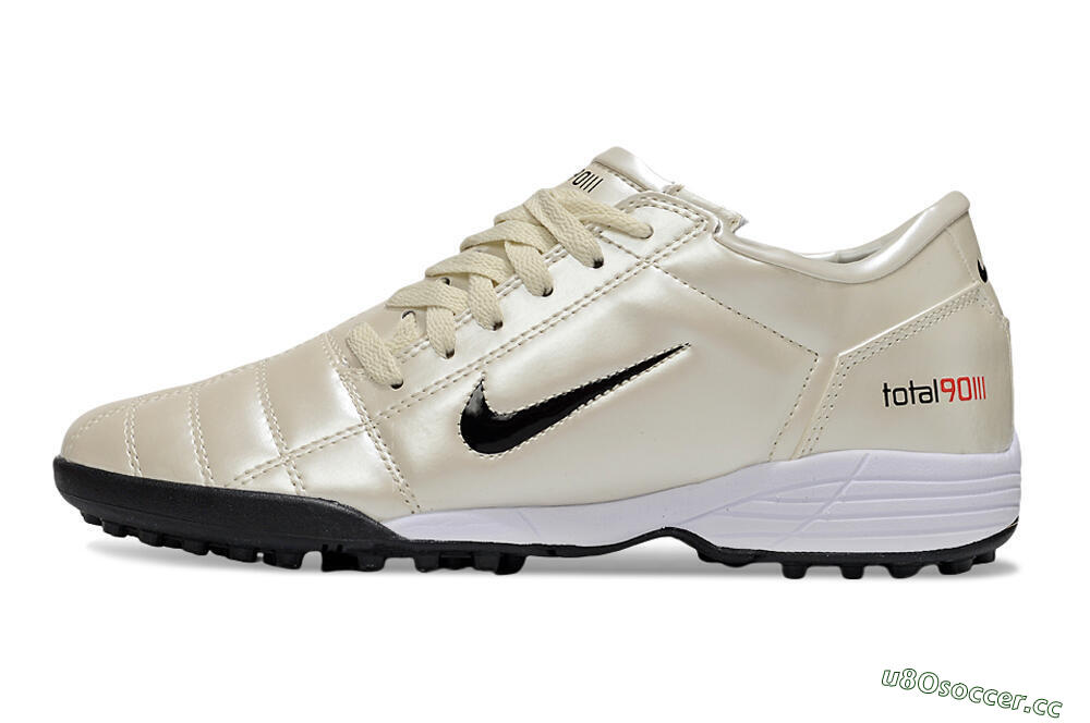 Unisex Nike Total 90 III TF Artificial Turf Low-Tops Football Shoes - Beige/Black/White 3