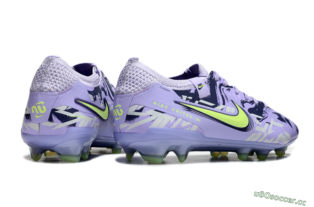 Unisex Nike Tiempo Legend 10 Elite FG Firm Ground Low-Tops Football Boots - Purple/Yellow 7