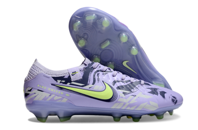 Unisex Nike Tiempo Legend 10 Elite FG Firm Ground Low-Tops Football Boots - Purple/Yellow