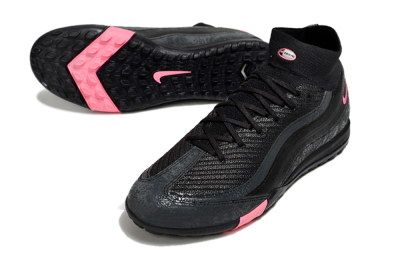 Unisex Nike Air Zoom Mercurial Superfly 10 Elite TF Artificial Turf High-Tops Football Shoes - Black/Grey/Pink