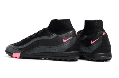 Unisex Nike Air Zoom Mercurial Superfly 10 Elite TF Artificial Turf High-Tops Football Shoes - Black/Grey/Pink