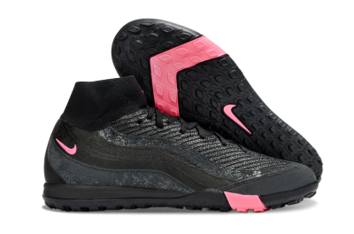 Unisex Nike Air Zoom Mercurial Superfly 10 Elite TF Artificial Turf High-Tops Football Shoes - Black/Grey/Pink