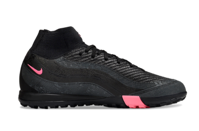 Unisex Nike Air Zoom Mercurial Superfly 10 Elite TF Artificial Turf High-Tops Football Shoes - Black/Grey/Pink