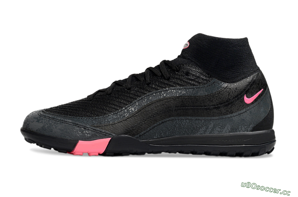 Unisex Nike Air Zoom Mercurial Superfly 10 Elite TF Artificial Turf High-Tops Football Shoes - Black/Grey/Pink 0