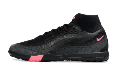 Unisex Nike Air Zoom Mercurial Superfly 10 Elite TF Artificial Turf High-Tops Football Shoes - Black/Grey/Pink