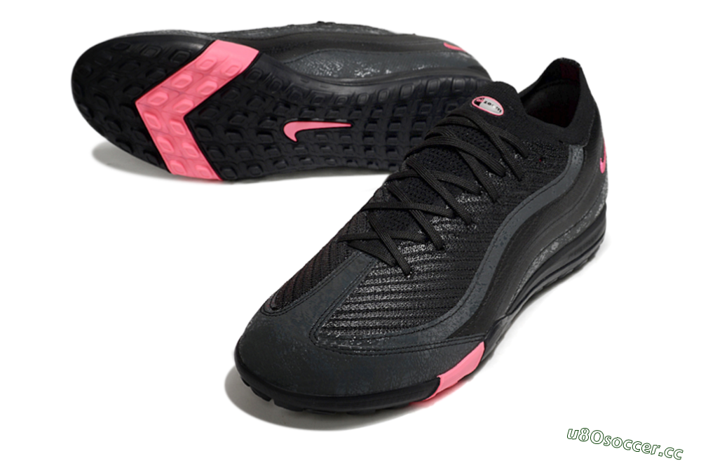 Men's Nike Air Zoom Mercurial Vapor 16 Elite TF Artificial Turf Low-Tops Football Shoes - Black/Grey/Pink 3