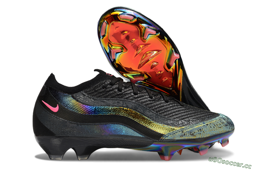 Men's Nike Air Zoom Mercurial Vapor 16 Elite FG Firm Ground Low-Tops Football Boots - Black/Grey/Pink 2