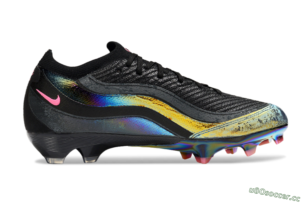 Men's Nike Air Zoom Mercurial Vapor 16 Elite FG Firm Ground Low-Tops Football Boots - Black/Grey/Pink 5
