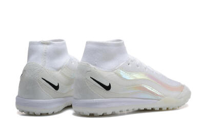 Men's Nike Air Zoom Mercurial Superfly 10 Elite TF Artificial Turf High-Tops Football Shoes - White/Black