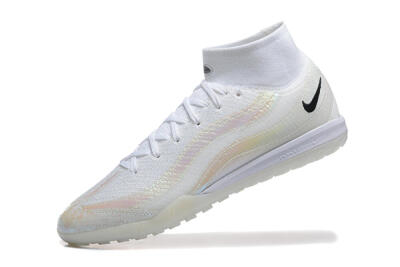 Men's Nike Air Zoom Mercurial Superfly 10 Elite TF Artificial Turf High-Tops Football Shoes - White/Black