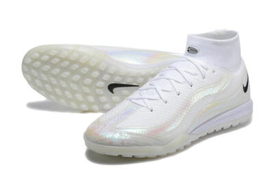 Men's Nike Air Zoom Mercurial Superfly 10 Elite TF Artificial Turf High-Tops Football Shoes - White/Black