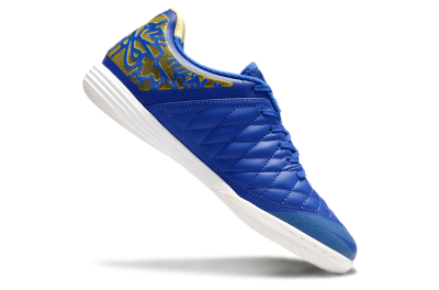 Men's Nike Lunar Gato 2 IC Indoor & Futsal Low-Tops Football Shoes - Blue/Gold/Red