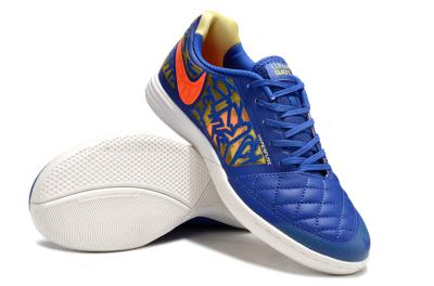 Men's Nike Lunar Gato 2 IC Indoor & Futsal Low-Tops Football Shoes - Blue/Gold/Red