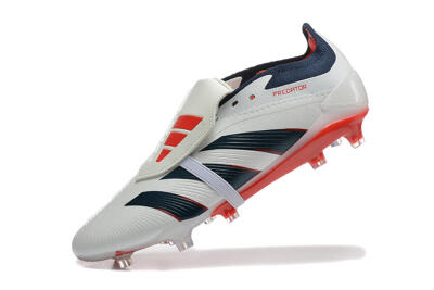 Men's Adidas Predator 25 Elite Foldover Tongue FG Firm Ground Low-Tops Football Boots - Beige/Blue/Red