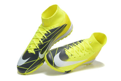 Men's Nike Air Zoom Mercurial Superfly 10 Elite TF Artificial Turf High-Tops Football Shoes - Yellow/Black/White