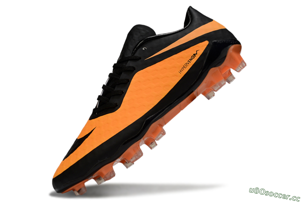 Men's Nike Hypervenom Phantom FG Firm Ground Low-Tops Football Boots - Orange/Black 6