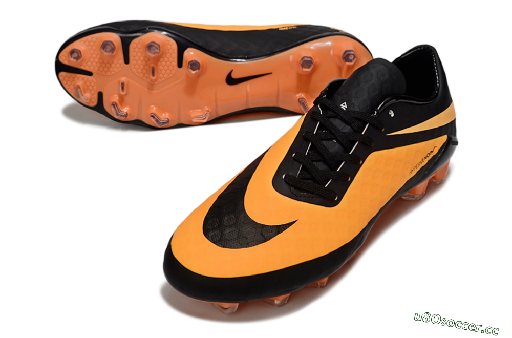 Men's Nike Hypervenom Phantom FG Firm Ground Low-Tops Football Boots - Orange/Black 3