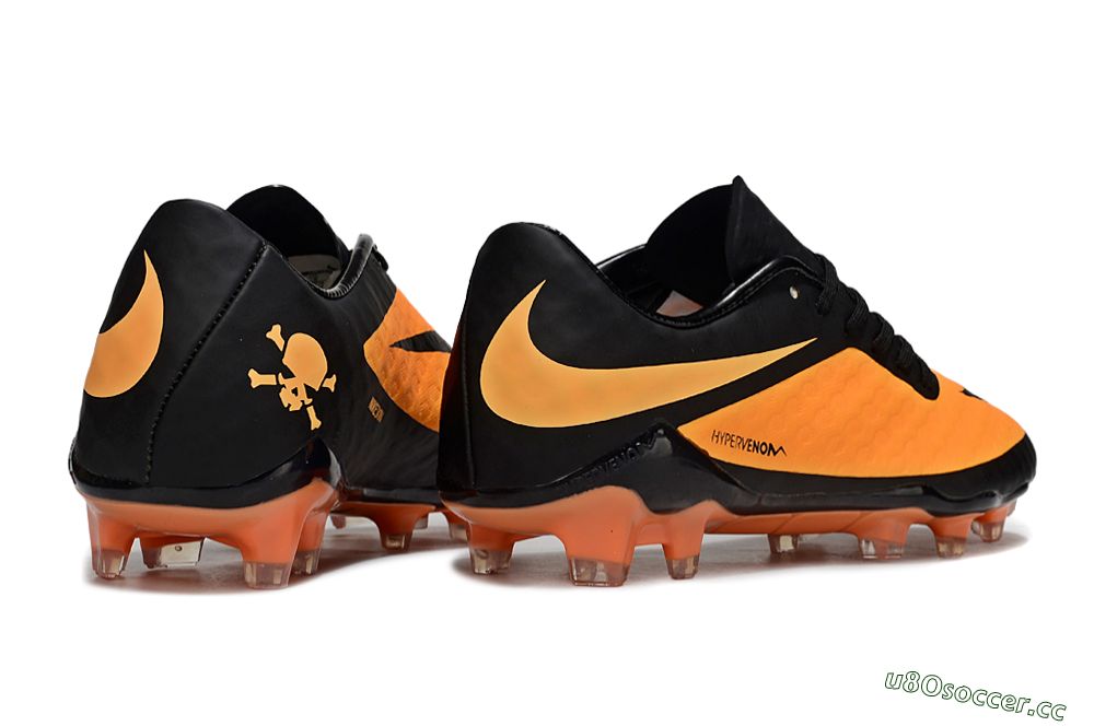 Men's Nike Hypervenom Phantom FG Firm Ground Low-Tops Football Boots - Orange/Black 7