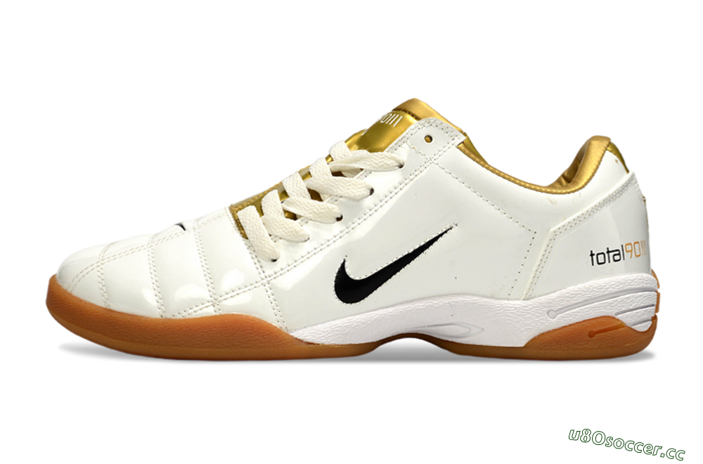 Men's Nike Total 90 III IC Indoor & Futsal Low-Tops Football Shoes - Beige/Black/White 0