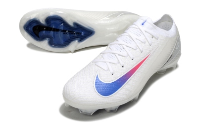 Unisex Nike Air Zoom Mercurial Vapor 16 Elite FG Firm Ground Low-Tops Football Boots - White/Blue/Pink