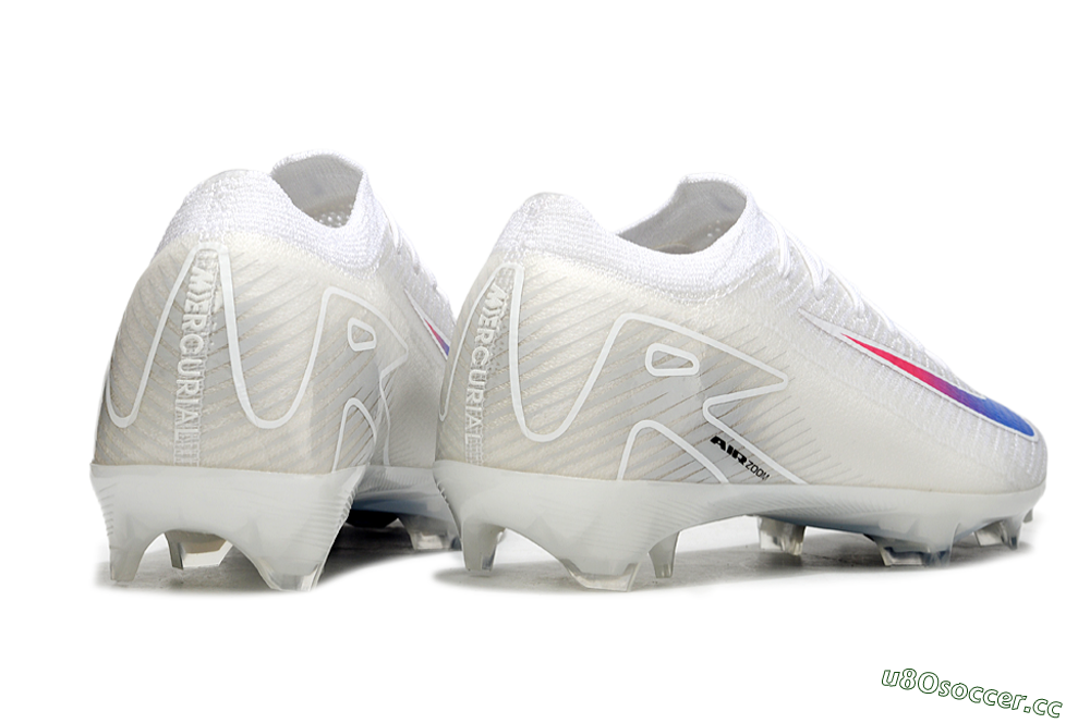 Unisex Nike Air Zoom Mercurial Vapor 16 Elite FG Firm Ground Low-Tops Football Boots - White/Blue/Pink 7