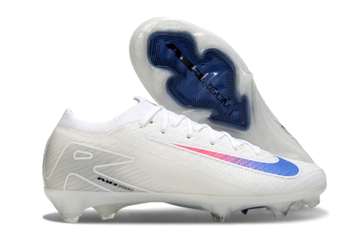 Unisex Nike Air Zoom Mercurial Vapor 16 Elite FG Firm Ground Low-Tops Football Boots - White/Blue/Pink