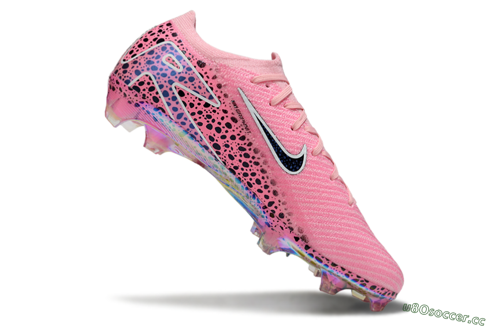 Unisex Nike Air Zoom Mercurial Vapor 16 Elite FG Firm Ground Low-Tops Football Boots - Pink/White/Leopard 5