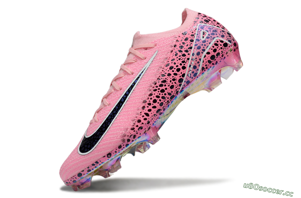 Unisex Nike Air Zoom Mercurial Vapor 16 Elite FG Firm Ground Low-Tops Football Boots - Pink/White/Leopard 6