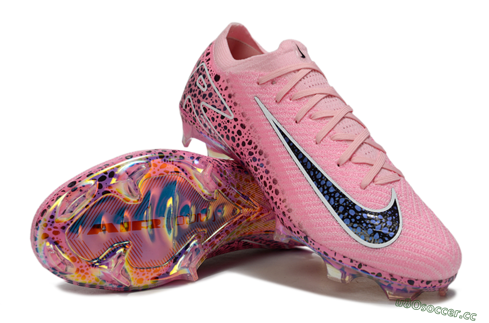 Unisex Nike Air Zoom Mercurial Vapor 16 Elite FG Firm Ground Low-Tops Football Boots - Pink/White/Leopard 4