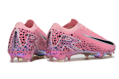 Unisex Nike Air Zoom Mercurial Vapor 16 Elite FG Firm Ground Low-Tops Football Boots - Pink/White/Leopard
