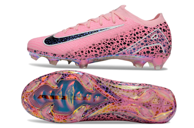 Unisex Nike Air Zoom Mercurial Vapor 16 Elite FG Firm Ground Low-Tops Football Boots - Pink/White/Leopard
