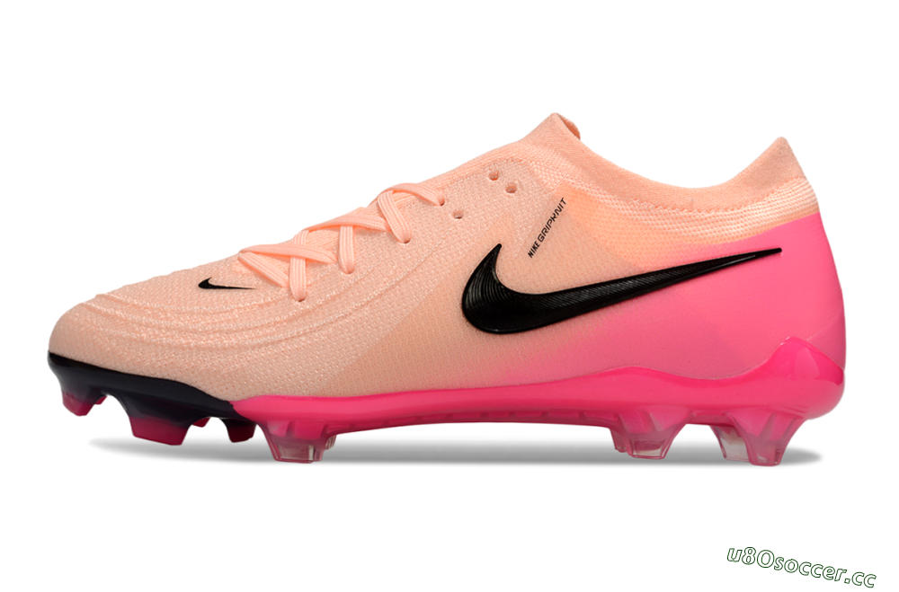 Men's Nike Phantom GX 2 Elite FG Firm Ground Low-Tops Football Boots - Pink/Black 0