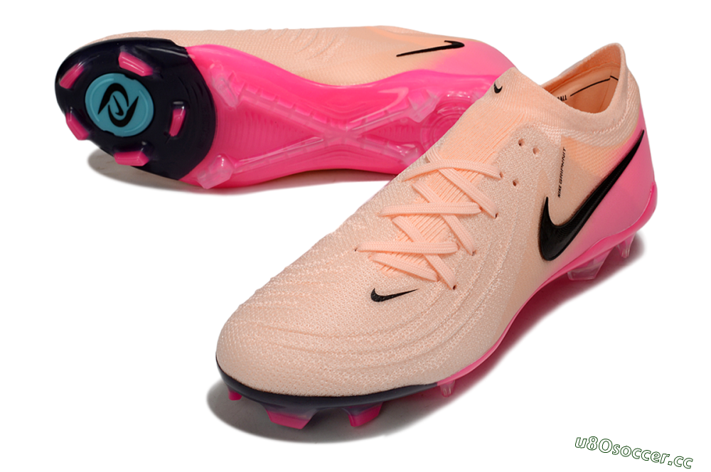 Men's Nike Phantom GX 2 Elite FG Firm Ground Low-Tops Football Boots - Pink/Black 3