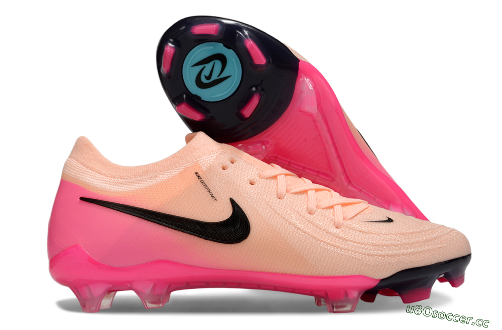 Men's Nike Phantom GX 2 Elite FG Firm Ground Low-Tops Football Boots - Pink/Black 2