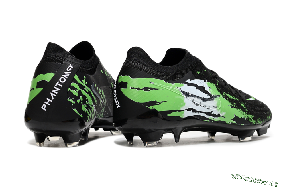 Men's Nike Phantom GX 2 Elite FG Firm Ground Low-Tops Football Boots - Black/Green/White 6