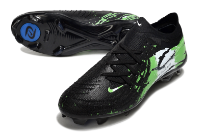 Men's Nike Phantom GX 2 Elite FG Firm Ground Low-Tops Football Boots - Black/Green/White