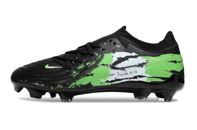 Men's Nike Phantom GX 2 Elite FG Firm Ground Low-Tops Football Boots - Black/Green/White