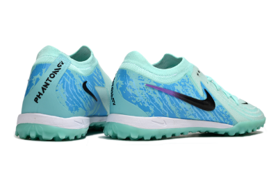 Men's Nike Phantom GX 2 Elite TF Artificial Turf Low-Tops Football Shoes - Jade/Blue/Black