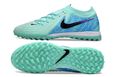 Men's Nike Phantom GX 2 Elite TF Artificial Turf Low-Tops Football Shoes - Jade/Blue/Black