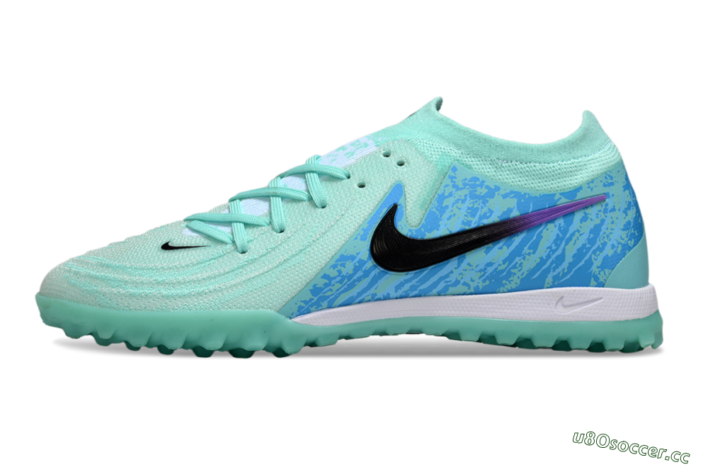 Men's Nike Phantom GX 2 Elite TF Artificial Turf Low-Tops Football Shoes - Jade/Blue/Black 0