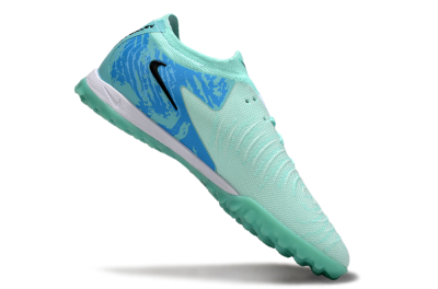 Men's Nike Phantom GX 2 Elite TF Artificial Turf Low-Tops Football Shoes - Jade/Blue/Black