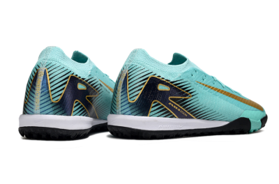 Men's Nike Air Zoom Mercurial Vapor 16 Elite TF Artificial Turf Low-Tops Football Shoes - Jade/Gold/White