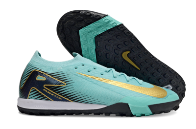Men's Nike Air Zoom Mercurial Vapor 16 Elite TF Artificial Turf Low-Tops Football Shoes - Jade/Gold/White