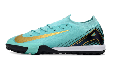 Men's Nike Air Zoom Mercurial Vapor 16 Elite TF Artificial Turf Low-Tops Football Shoes - Jade/Gold/White