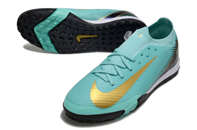 Men's Nike Air Zoom Mercurial Vapor 16 Elite TF Artificial Turf Low-Tops Football Shoes - Jade/Gold/White
